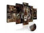 Quadro Con Vetro Acrilico Tigre Cm.100x50 E 200x100 Arredalacasa