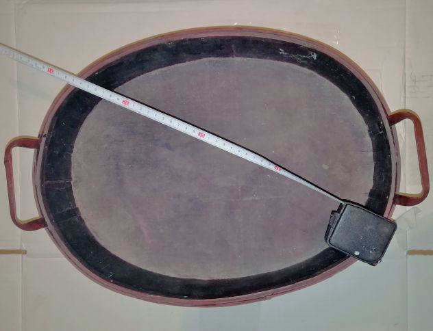 Cesto ovale in Ferro e legno 450x240 H10mm- - Foto 3