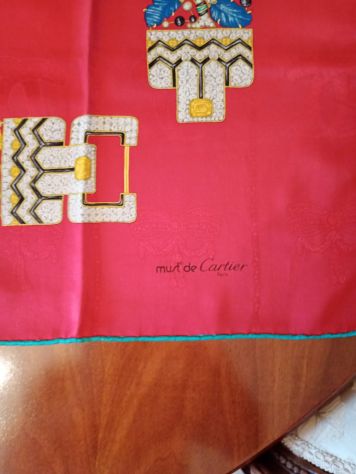 CARTIER foulard donna in seta nuovo ORIGINALE con scatola  - dimensioni cm. 85 x - Foto 4