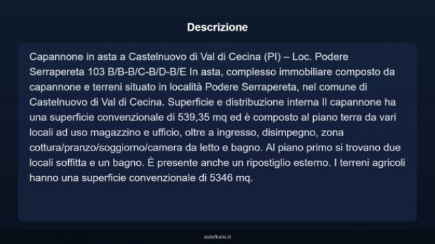 Immobile in asta di 539 m² in vendita a Castelnuovo di Val di Cecina - Foto 5