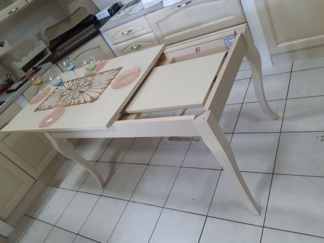 TAVOLO RETTANGOLAB. ALLUNG. 80X140 + 42 COD. 20123 - Foto 7