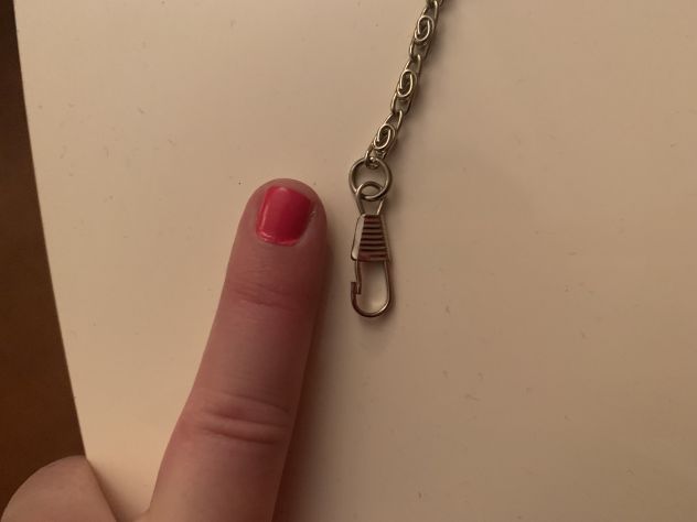 UNA CATENELLA IN METALLO/TRACOLLA PER BORSE POCHETTE DA SERA DA DONNA SOTTILE E - Foto 10