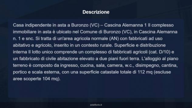 Immobile in asta di 112 m² con più di 5 locali e box auto in vendita a Buronzo - Foto 14