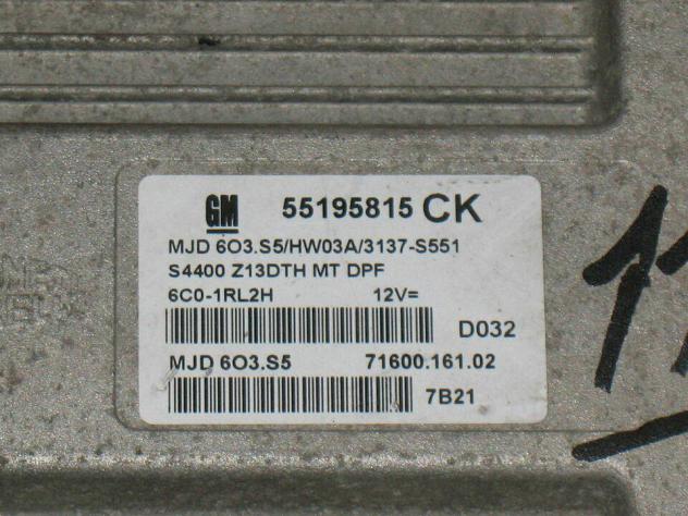55195815CK ECU OPEL CORSA 55195815CK MJD 6O3.S5 HW03A 3137-S551 - Foto 2