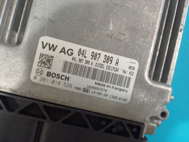 CENTRALINA MOTORE VW GOLF 7 2.0 TDI 04L907309A 0281018526 EDC17C64-2.3 * - Foto 7