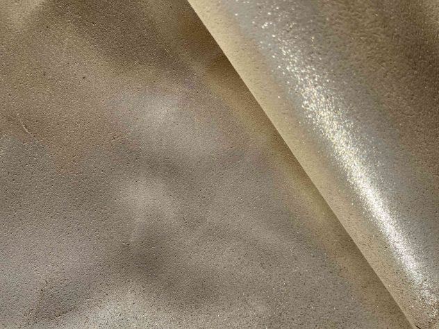 Pelle di vitello resinata polvere oro – Sp. 1,8 - Foto 6
