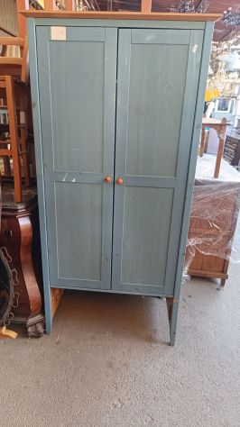 Armadio a Due Ante in Legno Azzurro – 25228 - Foto 3