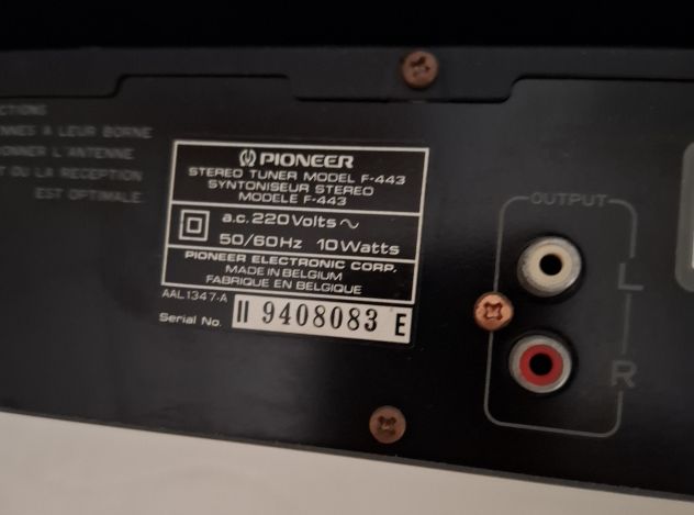 Pioner stereo tuner f443 sintonizzatore stereo f443 - Foto 5