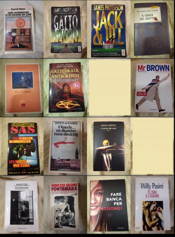 75 libri di vari generi, a 2 cadauno.