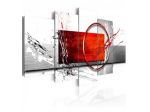Quadro Col Cerchio - Rosso - 100x50 E 200x100 ARREDALACASA