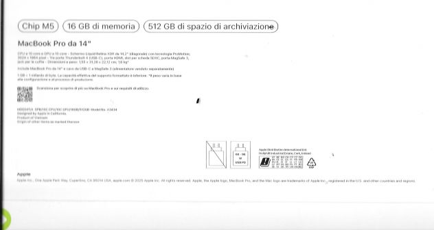 MacBook Air M5 PRO – Nuovo, garanzia Apple + scontrino Comet – Sigillato! - Foto 2
