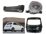 Fiat 500 frontale portellone cofano airbag paraurti fanale led parafango 15>