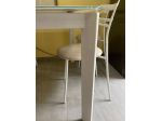 TAVOLO DA CUCINA BIANCO ALLUNGABILE – PIANO IN VETRO LACCATO