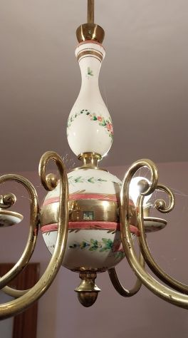 LAMPADARIO CHANDELIER OTTONE 6 LUCI - Foto 5