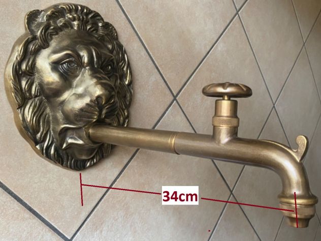 RUBINETTO LUNGO MURO PARETE PER LAVELLO FONTANA - Foto 8