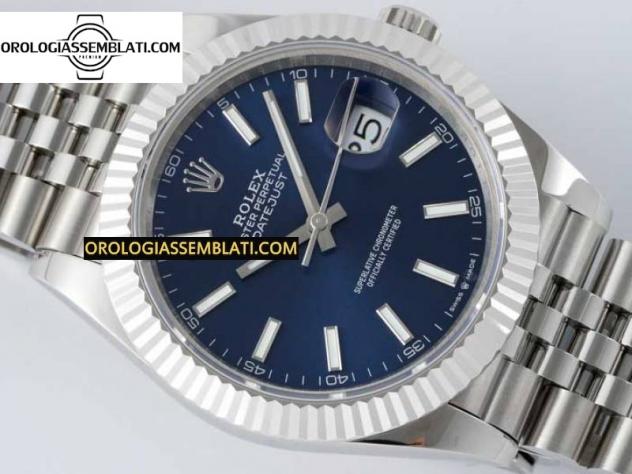 Replica Rolex DATEJUST 41 SS 1:1 MIGLIOR EDIZIONE 904L QUADRANTE BLU IN ACCIAIO SUL BRACCIALE SS JUBILEE 3235 V2 - Foto 2