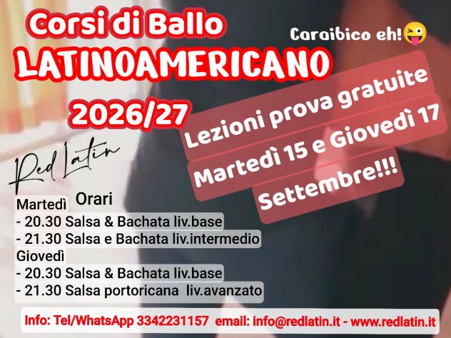 CORSI DI SALSA E BACHATA🕺🔥 LEZIONI DI PROVA GRATUITE
