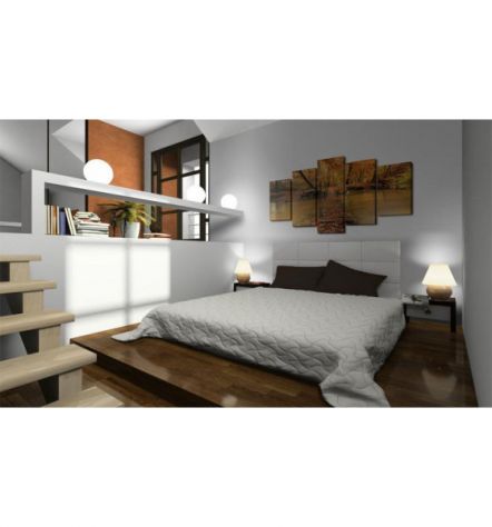 Quadro Ponte Sullo Stagno Cm.100x50 E 200x100 - ARREDALACASA ????? (0)Review - Foto 2