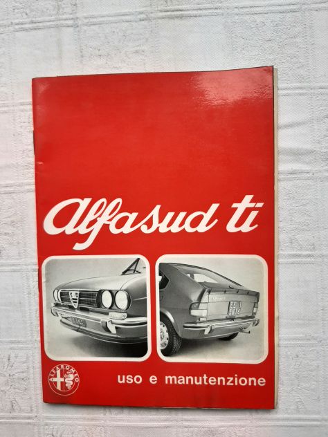 ALFA ROMEO ALFASUD TI ANNO 1973 USO E MANUTENZIONE ORIGINALE