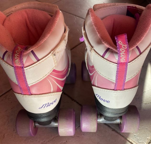 Pattini a rotelle bambina Move misura 33/34 colorazione rosa - Foto 3