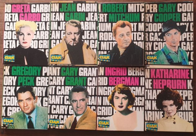 Lotto 1 Ciak in tasca (8 piccoli libri di biografie star del cinema)