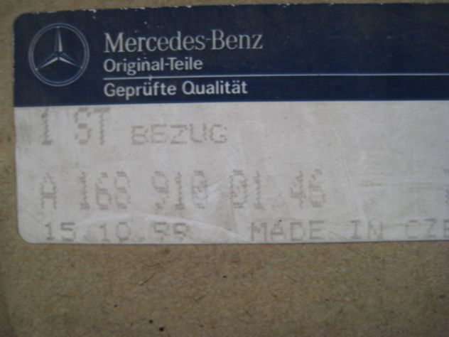 RIVESTIMENTO CUSCINO ANTERIORE SX MERCEDES CLASSE A W168 A1689100146 - Foto 2