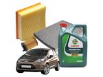 Kit Tagliando Ford Fiesta VI 3 Filtri 4 Lt Olio Castrol Magnatec 5W30 A5
