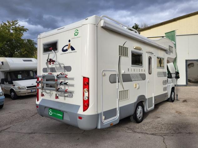 CAMPER RIVIERA DUCATO MANSARDATO 7 POSTI DOPPIA DINETTE CLIMATIZZATORE GARAGE WEBASTO CAMPER USATI - Foto 4