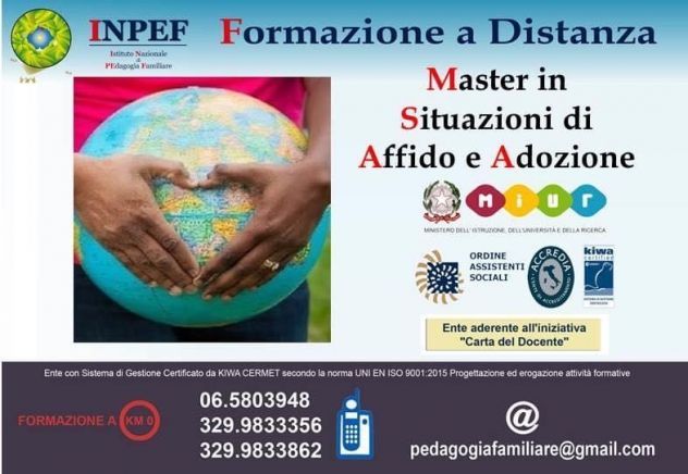 MASTER ONLINE SITUAZIONI DI AFFIDO E ADOZIONE