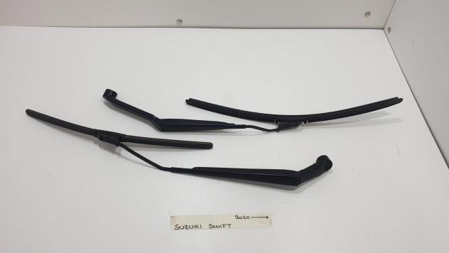 Coppia Spazzole Tergicristallo In Gomma Compatibili Con Suzuki Swift 3-5p (2004-2014), Kit Con 9 Adattatori Per Montaggio Universale - 2