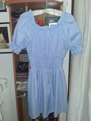 Vestito donna Vestitino 100% fresco cotone maniche sbuffo no stiro Made in Italy - Foto 3