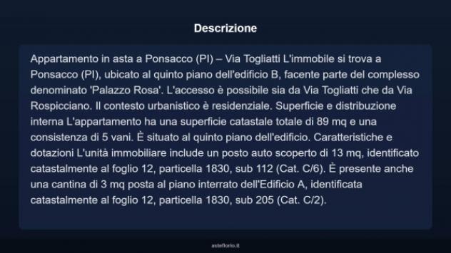 Immobile in asta di 89 m² in vendita a Ponsacco - Foto 3