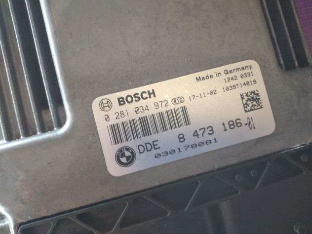 CENTRALINA MOTORE BMW F31 F30 ECU 0281034972 8473186-01 CENTRALINA MOTORE BMW X - Foto 4