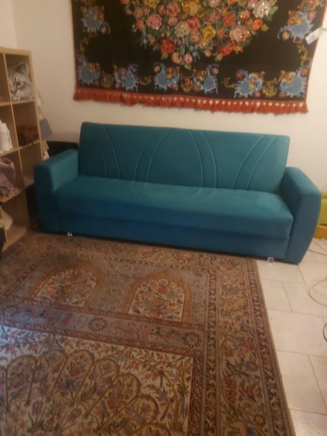 Divano Letto a tre posti in velluto - Foto 2