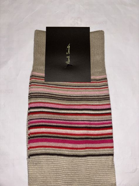 CALZE NUOVE CON CARTELLINO DA UOMO FIRMATE ORIGINALI PAUL SMITH,MADE IN ITALY - Foto 3