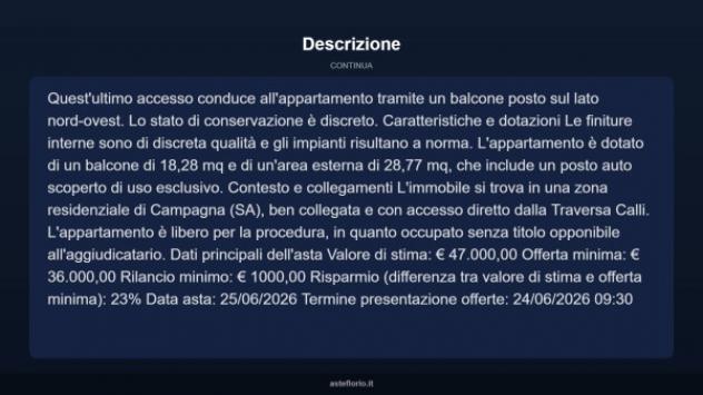 Immobile in asta di 68 m² in vendita a Campagna - Foto 18