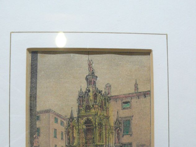 Tombe degli Scaligeri quadro vecchia verona epoca noce 800' - Foto 2