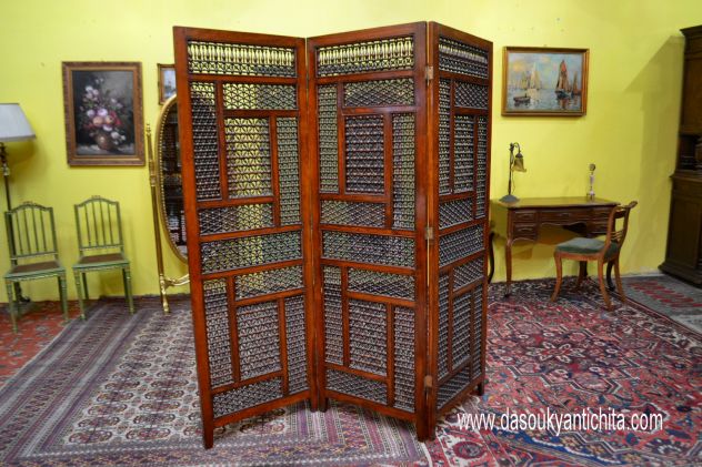 Antico paravento a grata orientale - Foto 8