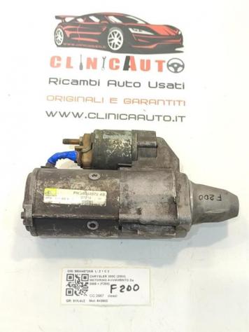 MOTORINO D' AVVIAMENTO CHRYSLER 300 C Berlina 56044572AB 642982 diesel 2987 (04) - Foto 2