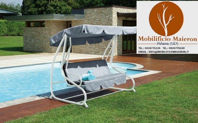 Dondolo cod 6301 In Ferro e Poliestere Grigio Per Arredamento Esterno