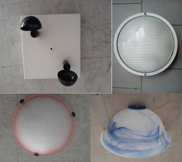 Applique plafoniere varie in vetro metallo o plastica