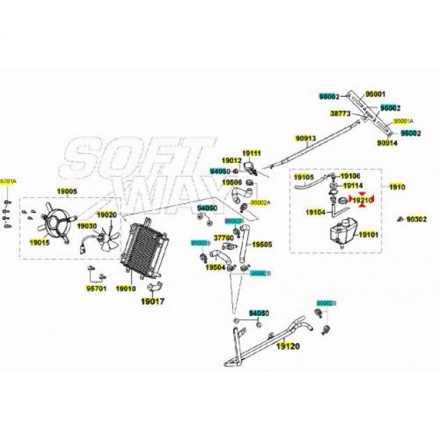 Tappo vaso espansione scooter Kymco - 00170002 - Foto 4