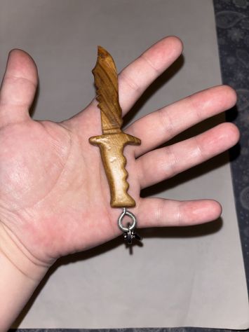 PORTACHIAVI COME NUOVO ARTIGIANALE UNICO HANDMADE INTAGLIATO A MANO UNISEX - Foto 5