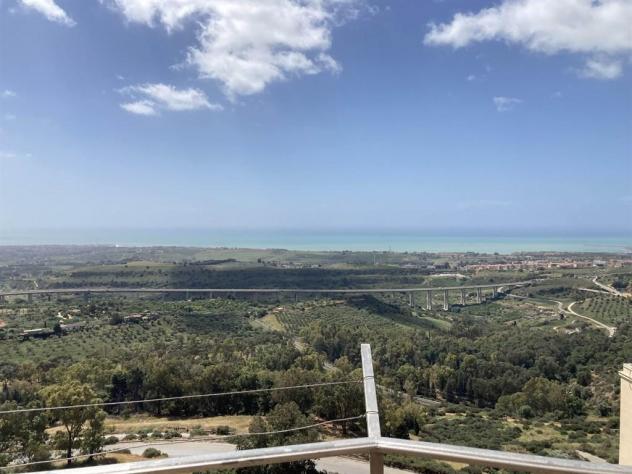 Panorama sud-ovest-nord.Da Punta bianca a Porto Empedocle al centro storico.
