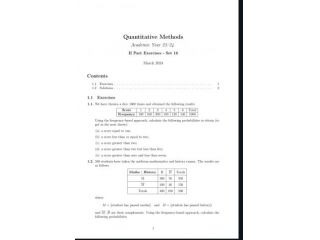 Lezioni esame quantitative methods-bocconi