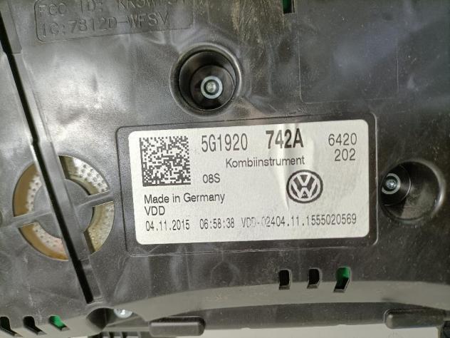 QUADRO STRUMENTI CENTRALE LIVELLI VOLKSWAGEN Golf 7 Variant (12) 5G1920742A (1217) - Foto 6