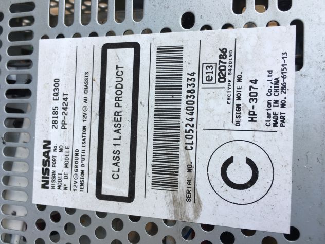 Stereo / Radio / Autoradio 28185EQ300 Nissan X-TRAIL / XTRAIL 2004 - Foto 3