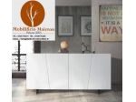 Credenza Legno Moderna 4 Ante Abete Bianco Spazzolato cod 208M