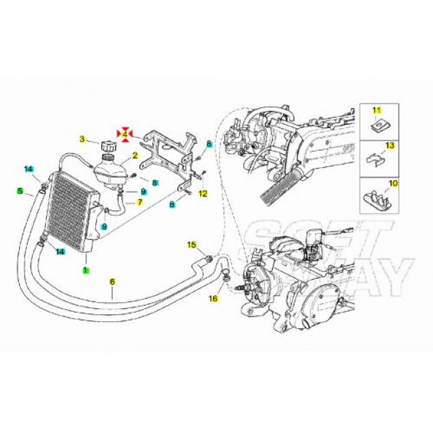 Supporto radiatore Aprilia SR - AP8232941 - Foto 4