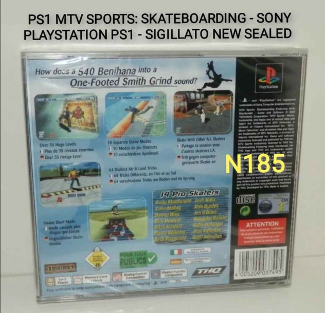 PS1 MTV SPORTS SKATEBOARDING PAL RARO SIGILLATO - Foto 2